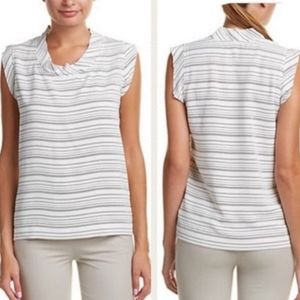 Cabi Blouse - Black, White, Madeleine, Striped